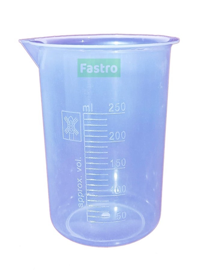 Fastro Set of 4 Transparent Plastic Measuring Beakers- Beaker Mugs Cups for Home, Kitchen, & Laboratory Use, Featuring 50ml, 100ml, 250ml, 500ml & 1000ml Sizes for Precise Liquid & Solid Measurements - Image 4